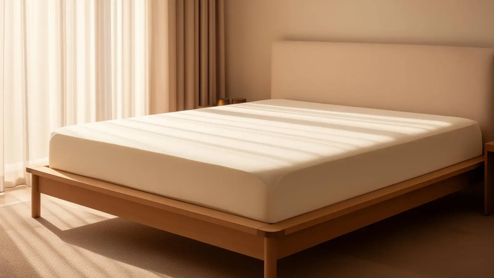 Premium traagschuim matras in een moderne slaapkamer — Matrassen Review District